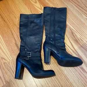 Women’s Nine West Tall Leather Boots size 7.5